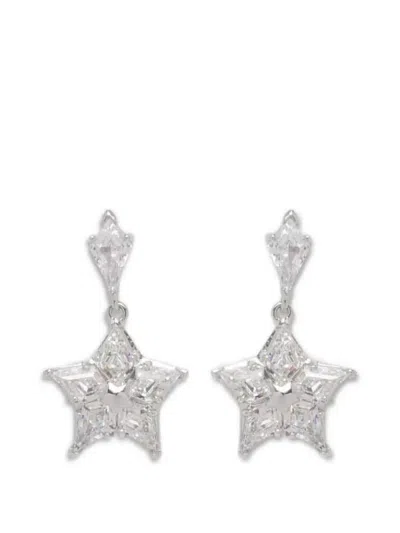 Swarovski Star-drop Earrings In Metallic