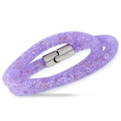 SWAROVSKI STARDUST MAUVE CRYSTAL DOUBLE BRACELET