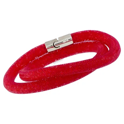 Pre-owned Swarovski Stardust Red Crystals Bracelet 5184845-m-medium