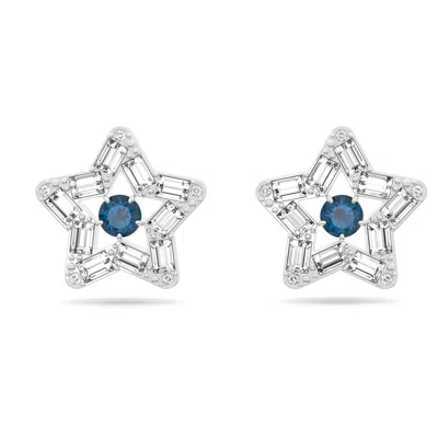 Swarovski Stella Stud Earrings In Blue