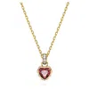 Swarovski Crystal Heart Stilla Pendant Necklace In Red
