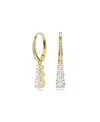 Swarovski Stilla Attract Gold-tone Plated Hoop Earrings In Gold