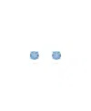 Swarovski Stilla Attract Rhodium Plated Stud Earrings In Blue