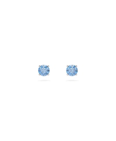 SWAROVSKI STILLA ATTRACT RHODIUM PLATED STUD EARRINGS