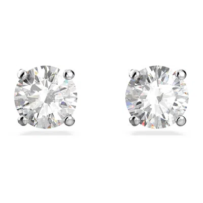 Swarovski Stilla Attract Stud Earrings In White