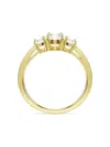 Swarovski Stilla Attract Three-stone Ring In Gold