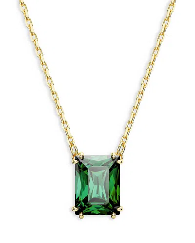 Swarovski Matrix Crystal Pendant Necklace In Green