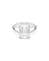Swarovski Stilla Octagon Crystal Split Band Ring In Silver