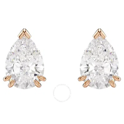 Swarovski Stilla Pear Cut Rose Gold-tone Plated Stud Earrings