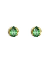Swarovski Stilla Pear Cut Stud Earrings In Gold Tone In Green/gold