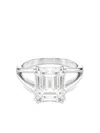 Swarovski Stilla Octagon Crystal Split Band Ring In Silver
