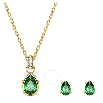 Swarovski Stilla Set Gold Shiny Fancy Green