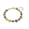 Swarovski Stilla Soft Bracelet Gold Shiny Multi In Silver Tone