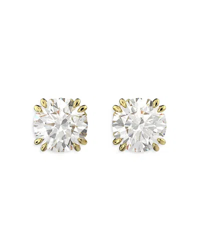 Swarovski Ladies Constella Round Cut Crystal Stud Earrings In Gold