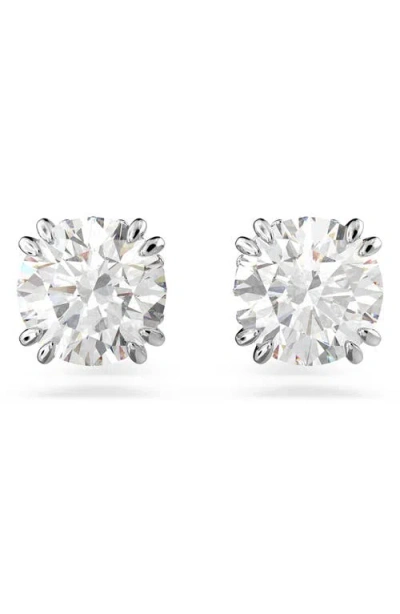 Swarovski Stilla Stud Earrings In Silver