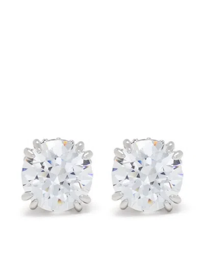 Swarovski Silver-tone Constella Crystal Stud Earrings In Metallic