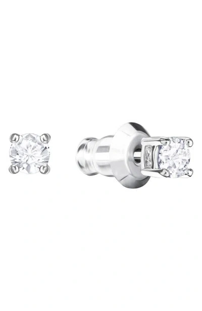 Swarovski Stilla  Crystal Stud Earrings In Silver