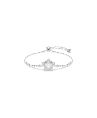 Swarovski Sublima Adjustable White Zirconia Star Bracelet In Silver