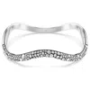 Swarovski Sublima Crystal Wavy Bangle Bracelet In Weiss