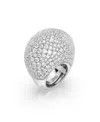 Swarovski Sublima Cocktail White Rhodium Plated Ring In Metallic