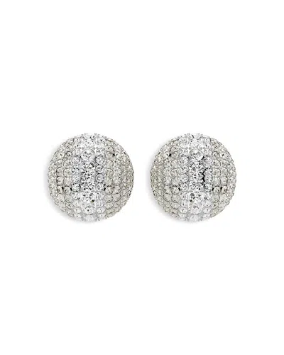 Swarovski Sublima Crystal Clip On Drop Earrings In Rhodium Plated In Multicolor