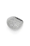 Swarovski Sublima Crystal Cocktail Ring In Silver