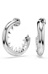 Swarovski Sublima Crystal Hoop Earrings In Silver