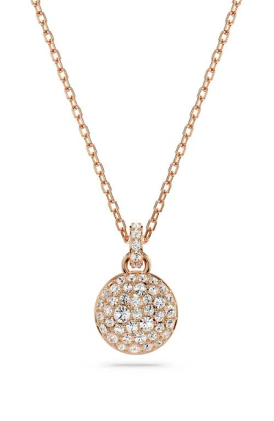 Swarovski Sublima Crystal Pendant Necklace In Rose Gold