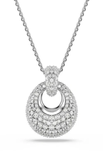 Swarovski Sublima Crystal Pendant Necklace In Silver