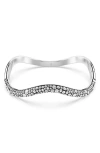 Swarovski Sublima Crystal Wavy Bangle Bracelet In Metallic