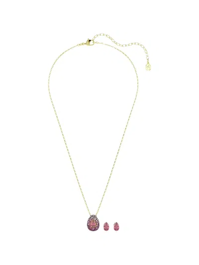 Swarovski Sublima Crystal-embellished Jewelry Set In Gold