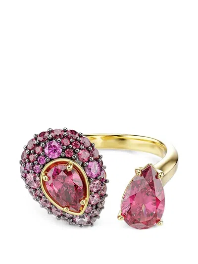 Swarovski Sublima Crystal-embellished Open Ring In Gold