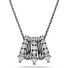 Swarovski Sublima Ruthenium Plated Pendant Necklace In Black