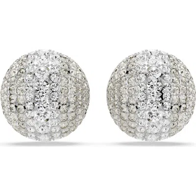 SWAROVSKI SWAROVSKI SUBLIMA PAVÉ CRYSTAL CLIP-ON EARRINGS