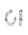 Swarovski Sublima Rhodium Plated Hoop Earrings In Metallic