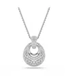 Swarovski Sublima Rhodium Plated Pendant Necklace In White
