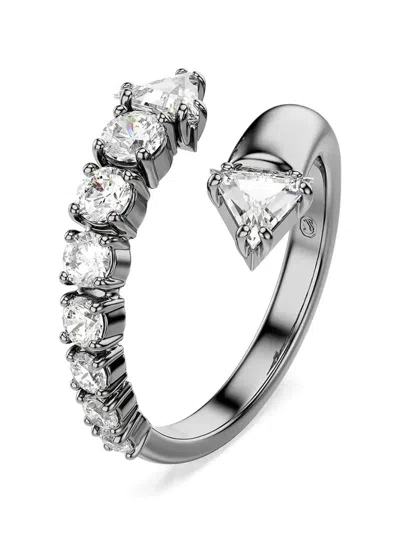 Swarovski Sublima Crystal Bypass Ring In Silver