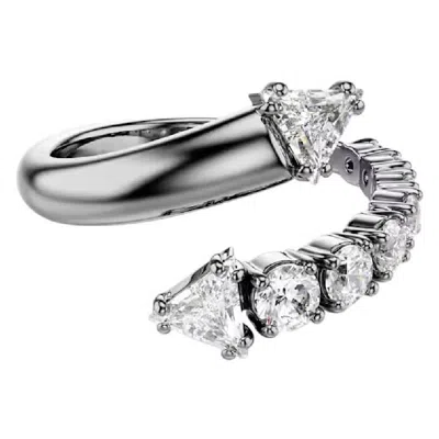 Swarovski Sublima Ruthenium Plated Open Ring In White