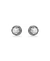 Swarovski Sublima Ruthenium Plated Stud Earrings In Gray