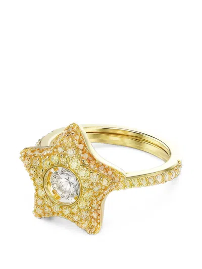 Swarovski Sublima Star-motif Crystal-embellished Ring In Gold