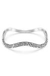 Swarovski Sublima Crystal Wavy Bangle Bracelet In Silver/white
