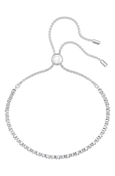 Swarovski Subtle Crystal Slider Bracelet In Silver