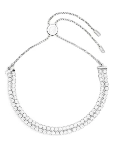 Swarovski Subtle Double Bracelet In Silver