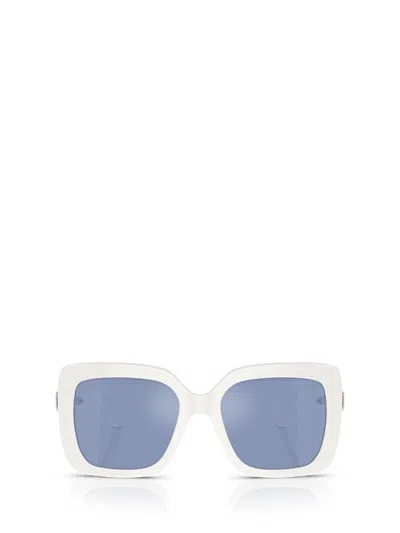 Swarovski Sk6001 Square-frame Acetate Sunglasses In Light Blue Mirror Silver