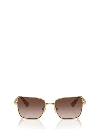 Swarovski Womens Gold Sk7015 Square-frame Metal Sunglasses In Brown