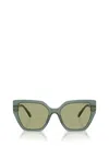 Swarovski Constella 56mm Polarized Irregular Sunglasses In Transparent Green