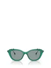 Swarovski Crystal-embellished Cat-eye Frame Sunglasses In Opal Green