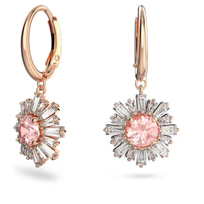 Swarovski Sunshine Drop Earrings In Pink