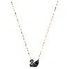 Swarovski Swan Pendant Crystal Necklace In Schwarz