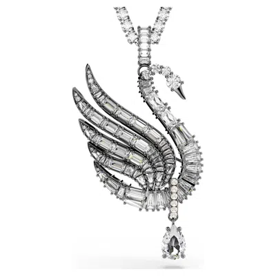 Swarovski Swan Anhänger Und Brosche In White